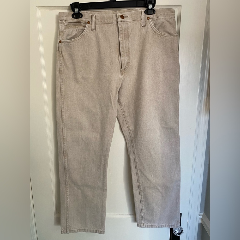 Khaki Wrangler Jeans - 38 x 30